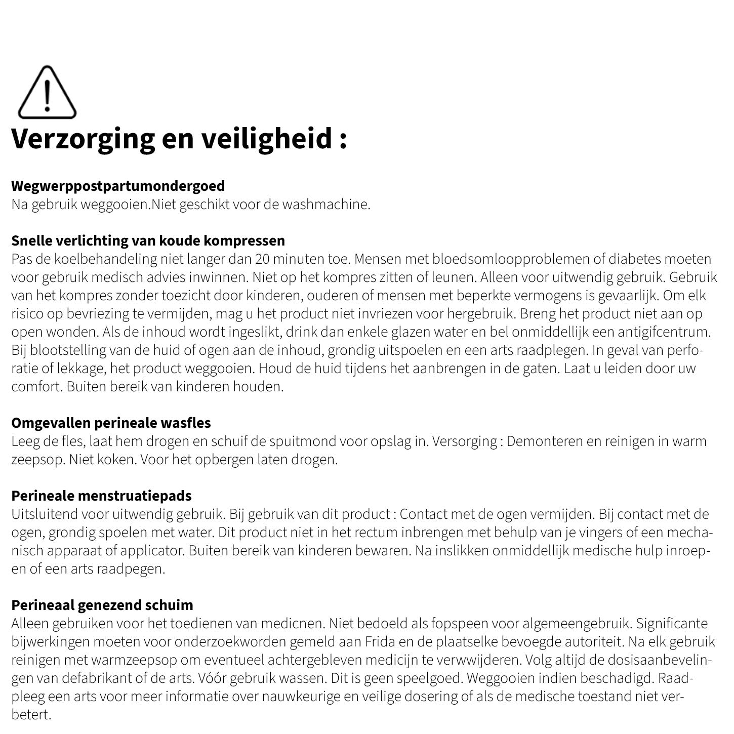 Kit complet pour récupération et soin post-partum